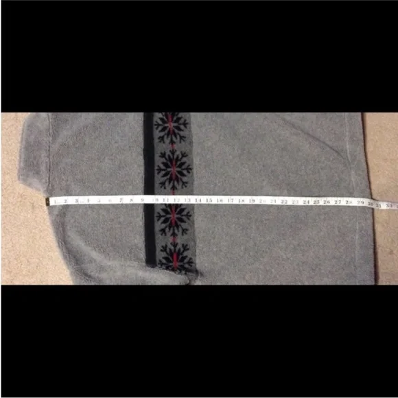 NAUTICAL VINTAGE Mens Sweater Gray PULLOVER with Snowflake Design Size XL - Picture 9 of 12